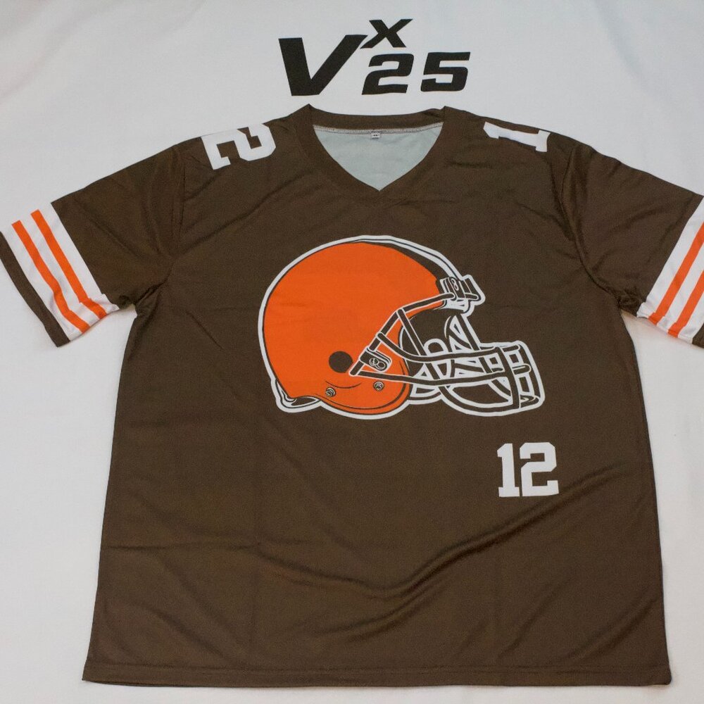 NEW Men's Shedeur Sanders Cleveland Browns Jersey T Shirt Size XL